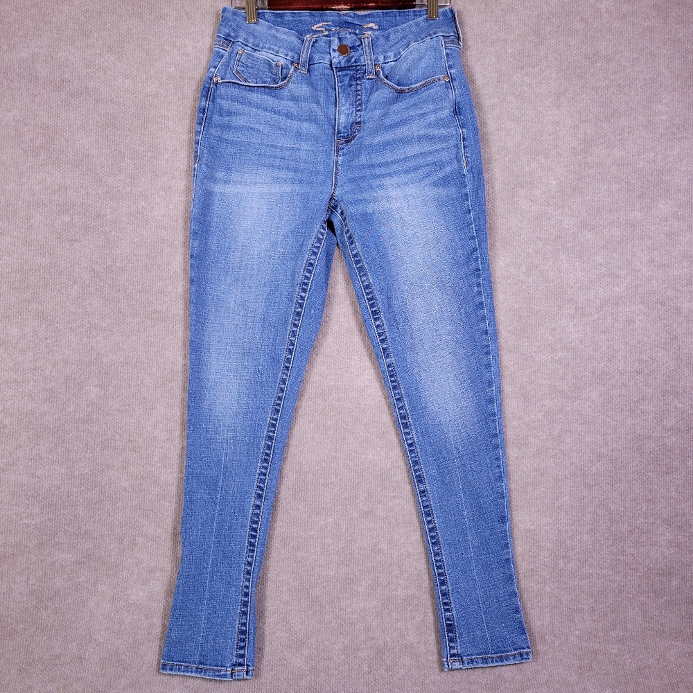 SEVEN7 Jeans Womens 8 High Rise Skibny Tummyless Blue Designer Denim Casual